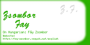 zsombor fay business card