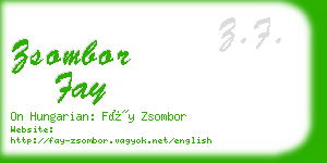 zsombor fay business card